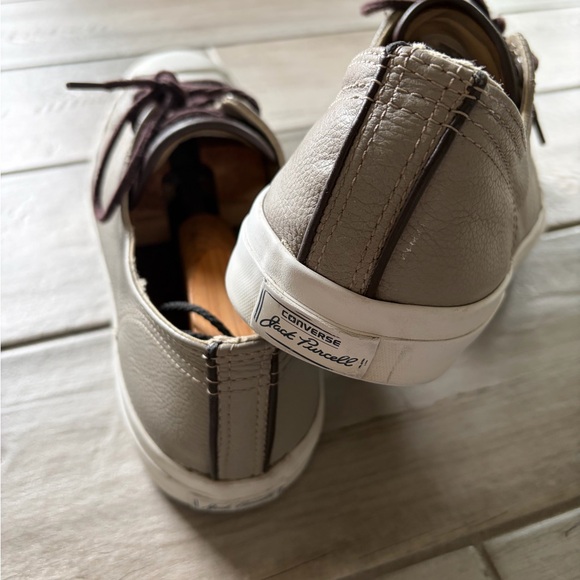 Converse Jack Purcell Ox in Taupe and White - Picture 5 of 6